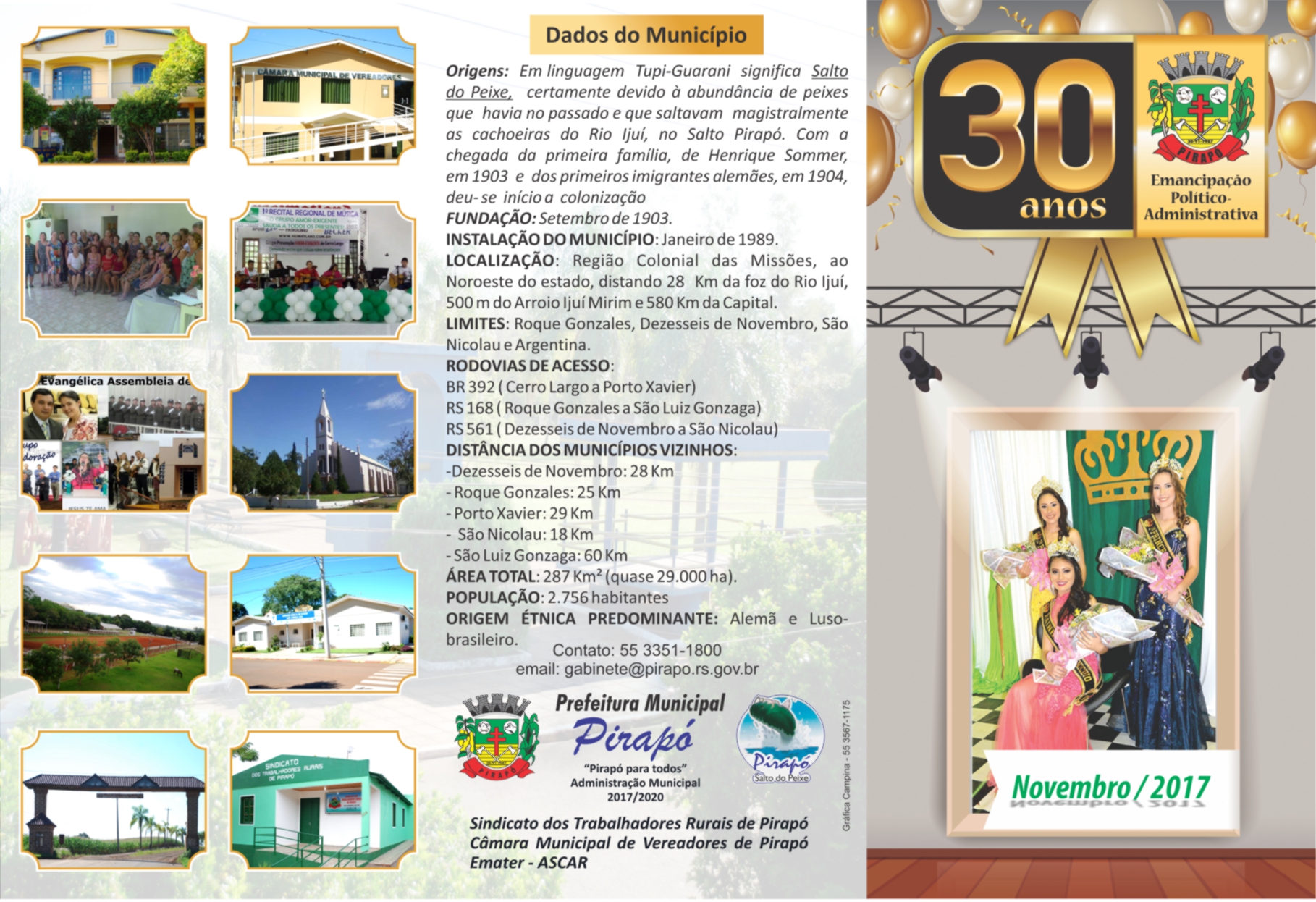 Folder Semana do Município 2017